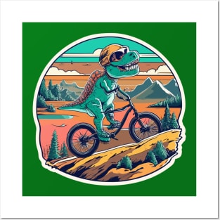 T-Rex Mountain Biking Adventure Posters and Art